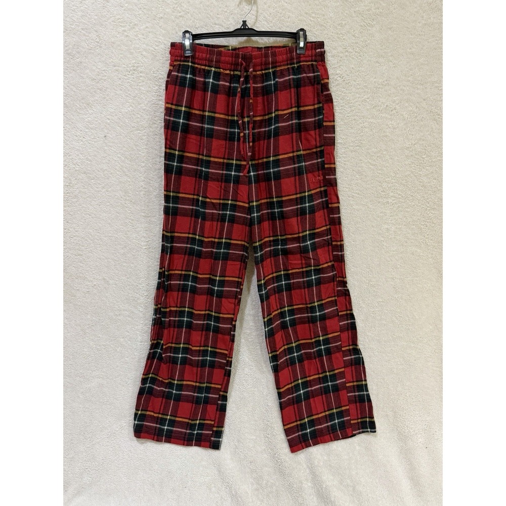 SKIMS Plaid Flannel Lounge Pajama Pants Red Tartan Cotton Women's Medium Cozy